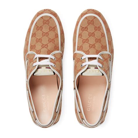 gucci boat shoes men's|Gucci canvas boat shoes.